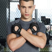 Breathable Cycling Gloves Fast-Drying Sports Fitness Half Finger Hand Protector Cover Unisex Non-Slip Riding Bike Gloves,Black Gloves, Gym - View 9