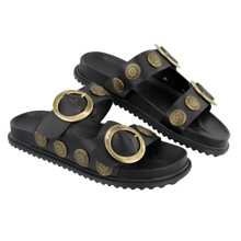 Women Flat Sandals - màu đen - Xem 2