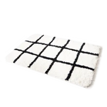 Bath Mat Non Slip Soft Super Absorbent Microfiber Modern Tufted Rug - 黑色 - 查看 8