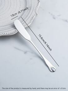 2pcs/set Creative Silver Stainless Steel Butter Knife Set For Home Kitchen, Ideal For Spreading Cheese, Butter, Jam, Cream And More
