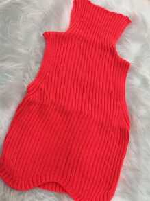 Women Knit Tops - 珊瑚橙 - 查看 2