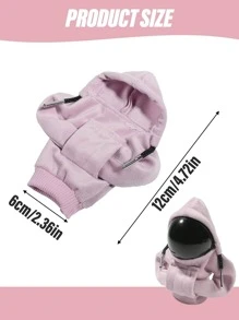 套頭毛衣設計車變速旋鈕套,通用車傳播裝飾套裝 - 粉色 - 查看 2