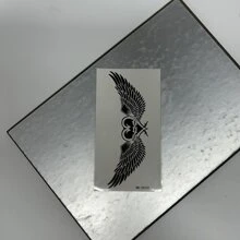 成人防水临时纹身贴纸，胸部、小腹和私密部位有迷人图案 - 藍色 - 查看 5