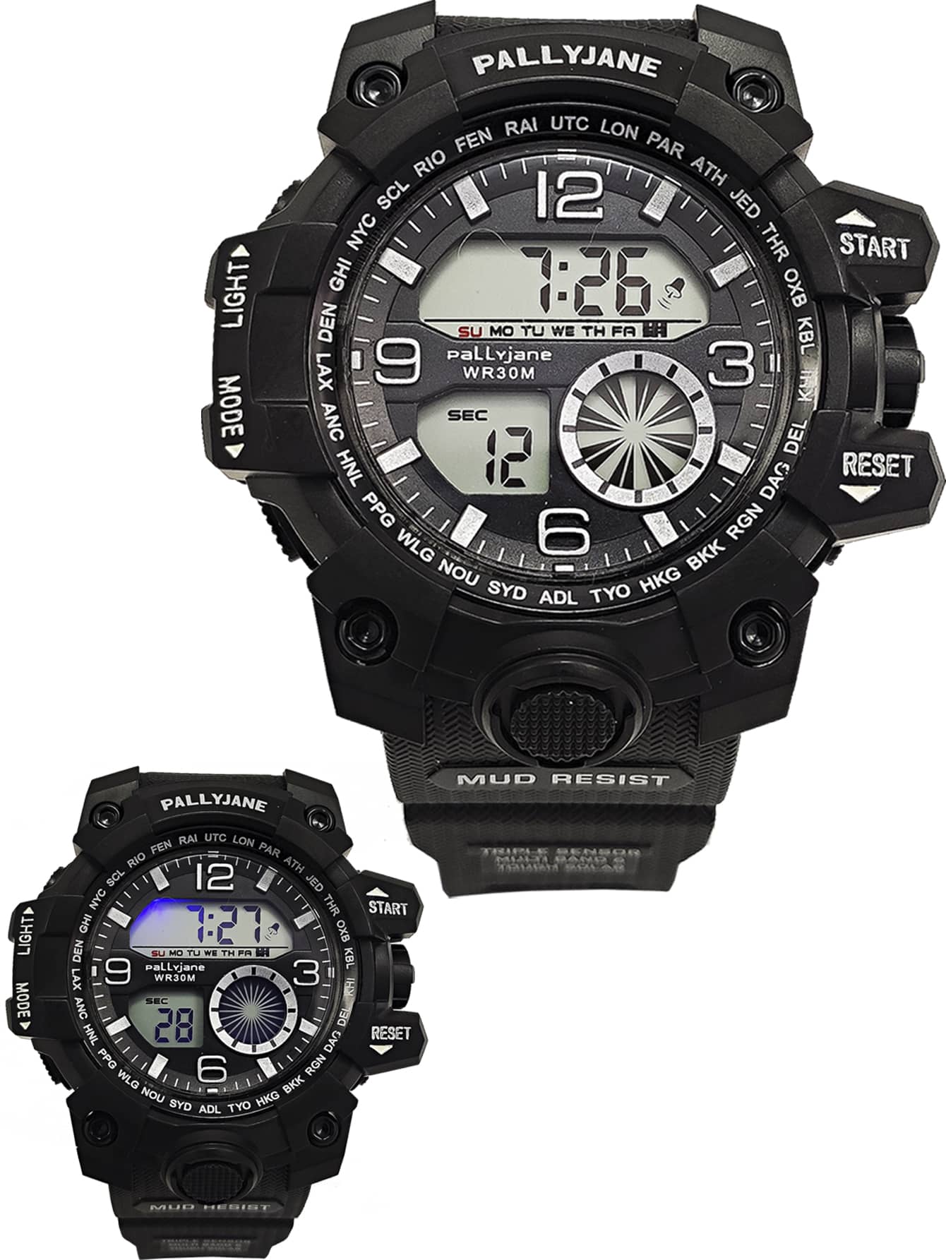 Women's Digital Watches - màu đen - Xem 1