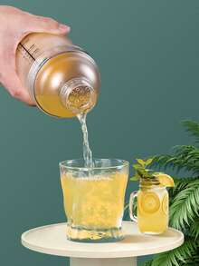 1pc Cocktail Shaker Handmade Lemon Tea Tool Set With Shaker, Milk Tea Shop Hand Shaking Pot - Multicolor - View 4