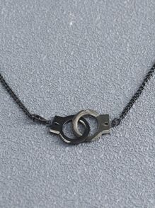 1pc Men's Handcuff Necklace - Multicolor - View 4
