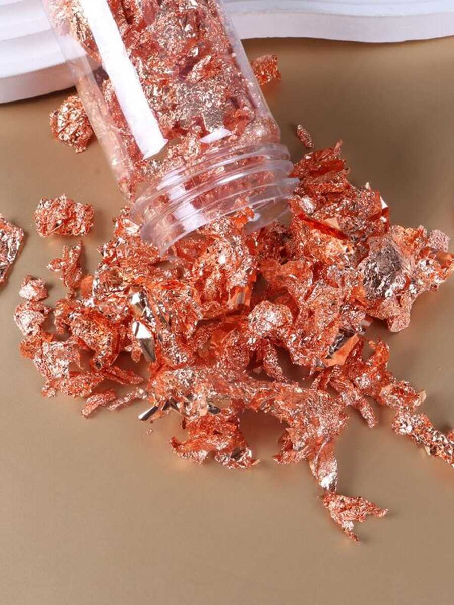 1 件金/银箔瓶装饰，不可食用派对装饰 - 玫瑰金 - 查看 1