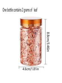 1 件金/银箔瓶装饰，不可食用派对装饰 - 玫瑰金 - 查看 3