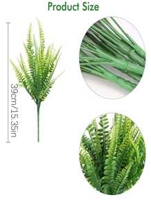 4 cây nhân tạo, cây giả bằng nhựa hiện đại để trang trí sân vườn - màu xanh lá - Xem 9