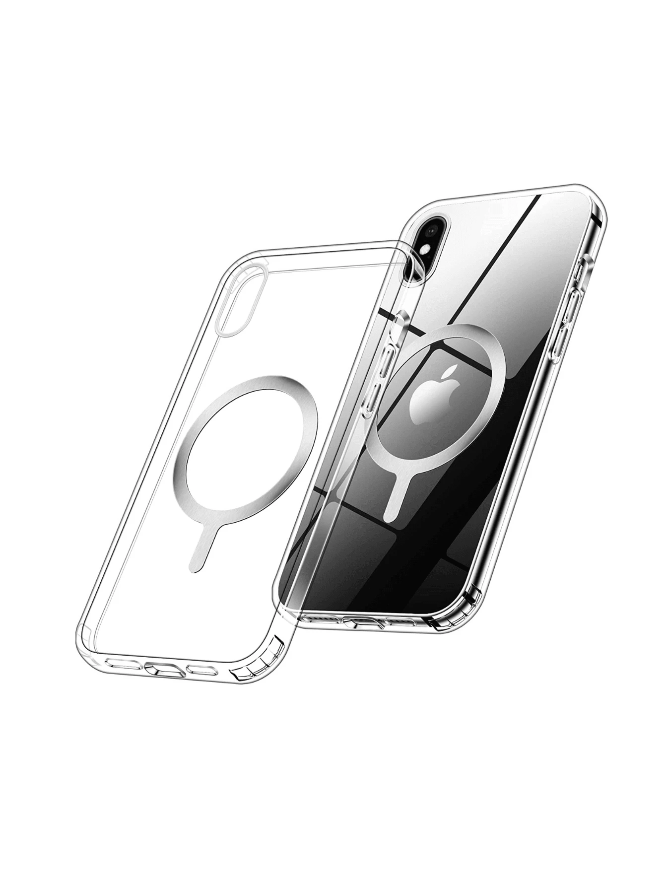 Transparent Rigid Case With Magnetic Ring For IPhone Cell Phones - IPhone X/XS - 查看 1