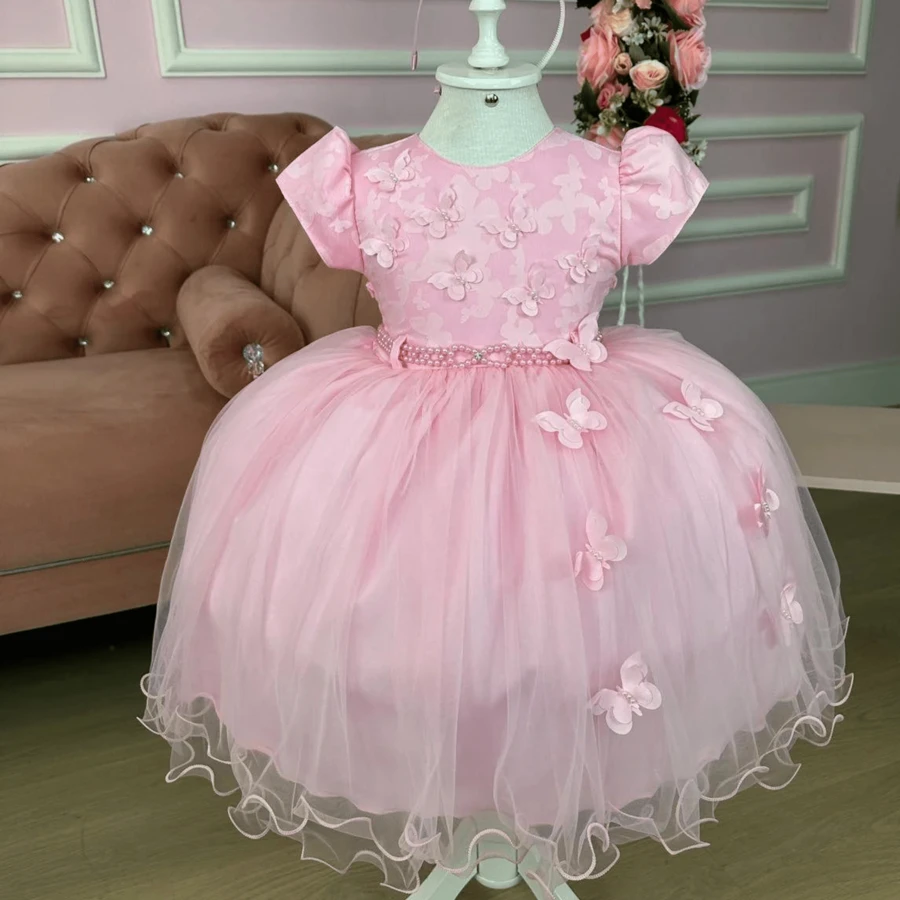Young Girls Dresses - Baby Pink - View 1