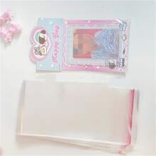 100pcs 10*21cm Transparent Photo Packaging Bags - White - View 5