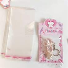 100pcs 10*21cm Transparent Photo Packaging Bags - White - View 4