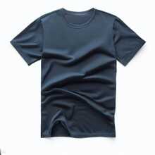 PLAYERA T-SHIRT HOMBRE, MANGA CORTA,SLIM FIT - Azul Marino - Ver 4