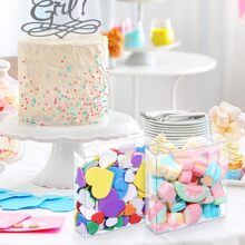 20 包透明礼盒，用于礼品塑料透明礼品盒，透明零食盒，糖果盒，透明饼干盒，用于婚礼派对、生日派对、万圣节（4 x 4 x 1.2 英寸）单身派对、新娘婚礼礼物、新娘礼物、生日、礼品袋、礼品袋、派对回礼袋、零食袋、透明派对袋、派对回礼袋、生日袋、秋季包装、返校情人节 - 透明 - 查看 4