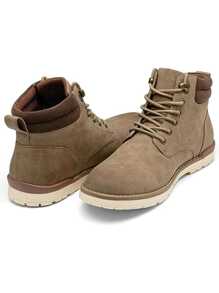 SHOESMALL Men's Chukka Khaki Boots Waterproof And Non-Slip Mountaineering Casual  Hiking Oxford & Derby Boots Combat Ankle Dress Boots  For Men Seasonal Boots Drop - BMY670B-màu kaki - Xem 4