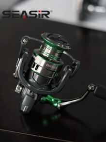 Seasir Dw全金屬旋轉釣魚捲線器 14+1 Bb 5.2:1/4.7:1齒輪比 1000-7000系列 最大拉力15公斤海水釣輪 廉價平價 日本設計 - 綠色 - 查看 1