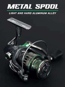 Seasir Dw全金屬旋轉釣魚捲線器 14+1 Bb 5.2:1/4.7:1齒輪比 1000-7000系列 最大拉力15公斤海水釣輪 廉價平價 日本設計 - 綠色 - 查看 2