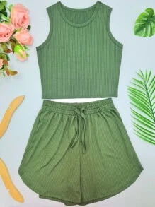 Women Two-piece Outfits - Red Violet - View 6