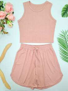 Women Two-piece Outfits - Red Violet - View 5