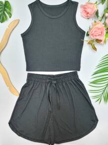Women Two-piece Outfits - Red Violet - View 3