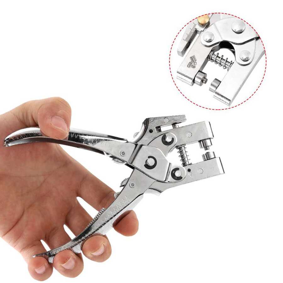 Kìm bấm lỗ tối giản - Bạc - Xem 1