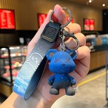 1入組熊鑰匙圈藍色的適用於汽車 - 藍色 - 查看 1