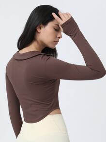 Sodalemon Áo Tees & Tanks  Thể thao Nữ màu trơn - màu nâu - Xem 5