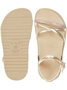 GiGiL Kids Flat Sandals - 金色 - 查看 3