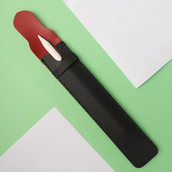 Black Pu Leather Stylus Pen Case, Ipad Pen Storage Bag Suitable For Second-Generation Apple Pencil