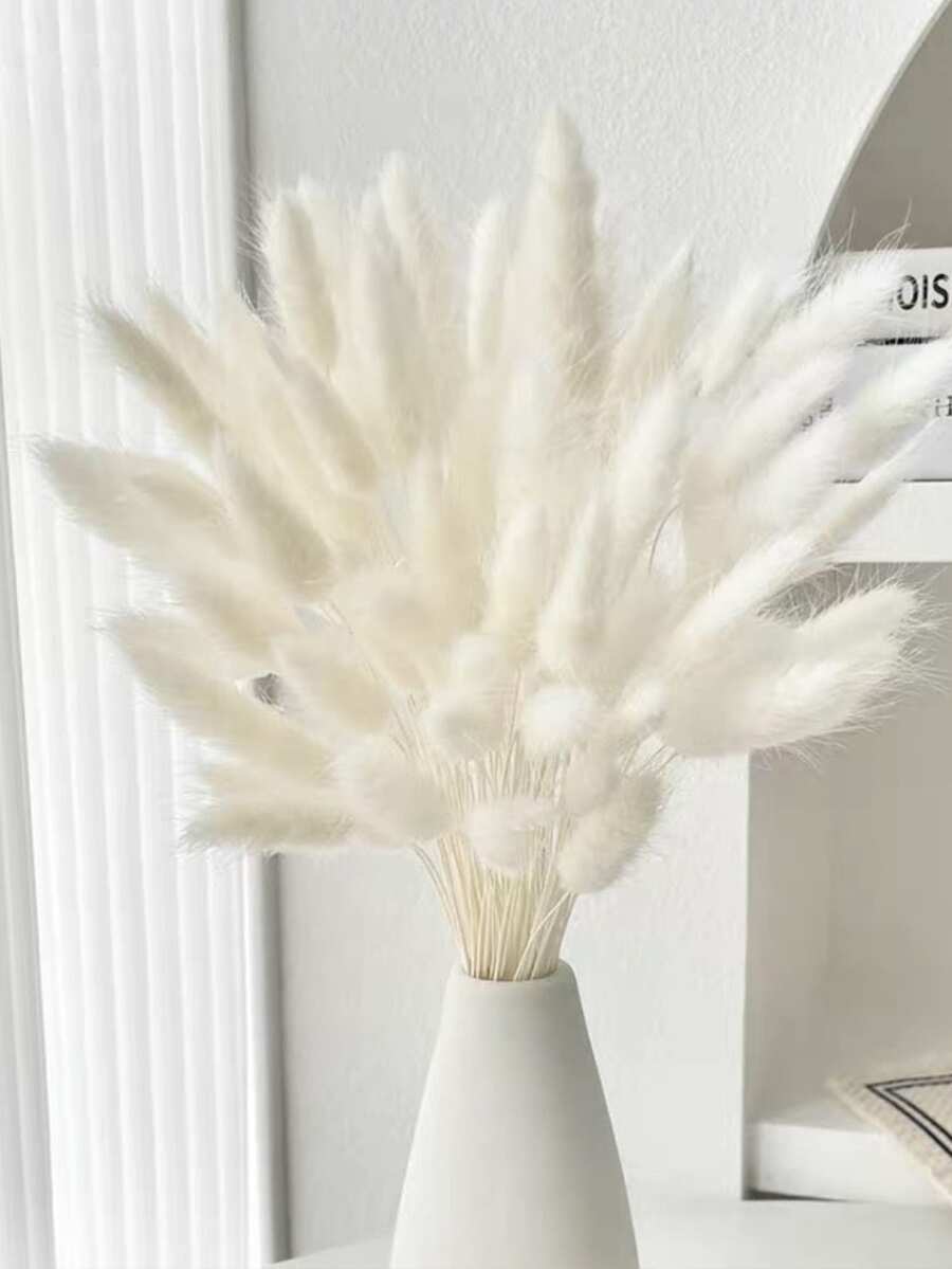 30入組婚禮裝飾兔尾草和狗尾草乾花花束,桌面裝飾