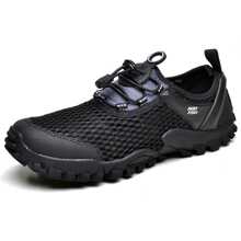 Tênis Masculino e Feminino Esporte Trekking Bad Fish Ar Mesh Trilha Rapel Pesca Nautico Academia Ciclismo Jumping CrosFit - Preto - Visão 1