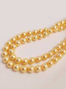 9種顏色的天然珍珠珠子,適用於diy珠寶製作,如手鍊,項鍊和其他配飾 - 黃色 - 查看 8