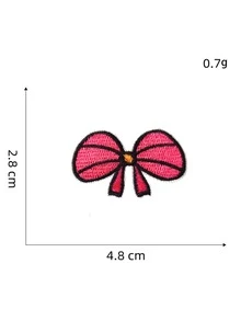 20入組蝴蝶結燙鑲片,縫上刺繡貼布diy手工藝品,適用於衣服夾克牛仔褲連衣裙背包帽子裝飾禮品 - 彩色 - 查看 3