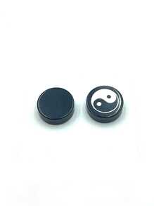 Yin Yang Symbol Titanium Steel Earrings - Yin Yang Diagram - View 4