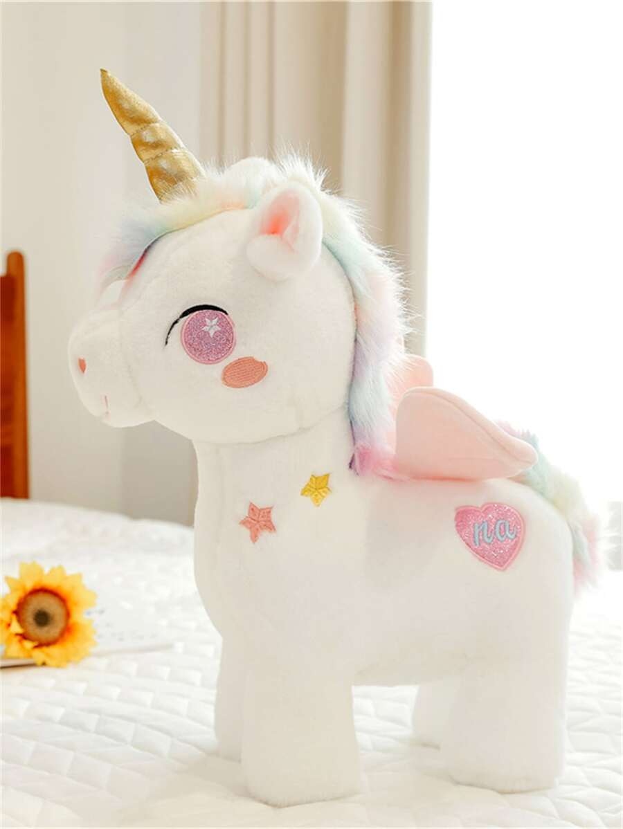 獨角獸毛絨玩具、獨角獸毛絨動物、大獨角獸毛絨、生日禮物、萬聖節禮物、娃娃、聖誕禮物、情人節禮物、新年禮物、送給家人和朋友的禮物 - 粉色 - 查看 1