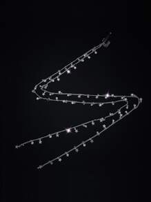 1 Kẹp Tóc Thời Trang Cho Nữ Trang Trí Ngôi Sao Kim Cương Giả Cho Bữa Tiệc - Đen và trắng - Xem 5