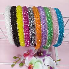 2 件/套時尚手工編織串珠和水晶頭帶,巴洛克風格細髮圈 - 彩色 - 查看 3