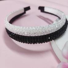 2 件/套時尚手工編織串珠和水晶頭帶,巴洛克風格細髮圈 - 彩色 - 查看 1