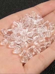 50-600 Piezas De Cuentas Abs Transparentes Blancas Para Hacer Joyas Diy Bolas Redondas De 6/8/10/12mm.