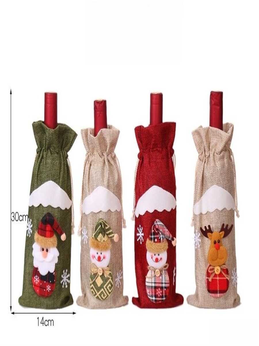TYFYO 1pc Vintage Country Style Burlap Wine Bottle Cover Gift Bag For
