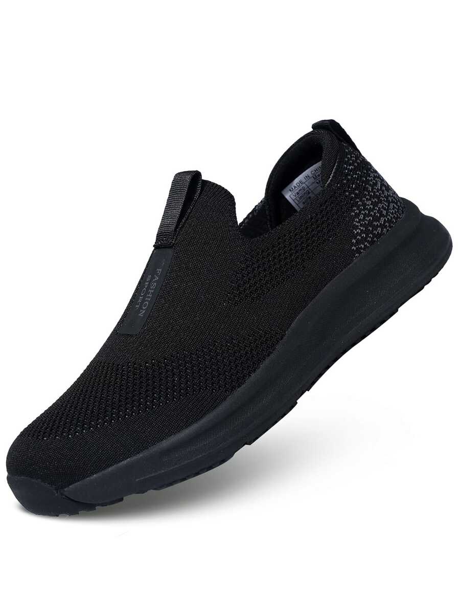 Women's Anti-skid Fashionable Slip-on Sneakers - Black - View 1