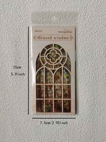 1包/10入組復古歐式雷射金箔貼紙,diy裝飾必備