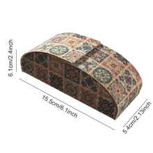 1pc Handmade Vintage Floral Pattern Eyeglasses Case, Creative Printed Sunglasses Storage Box - Multicolor - View 4