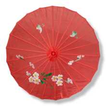 Sombrinhas Japonesa Chinesa Casamento Noiva Oriental Bambu - Vermelho - Visão 3