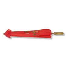 Sombrinhas Japonesa Chinesa Casamento Noiva Oriental Bambu - Vermelho - Visão 6