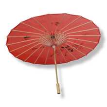 Sombrinhas Japonesa Chinesa Casamento Noiva Oriental Bambu - Vermelho - Visão 4