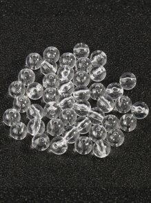 50-600 Piezas De Cuentas Abs Transparentes Blancas Para Hacer Joyas Diy Bolas Redondas De 6/8/10/12mm.