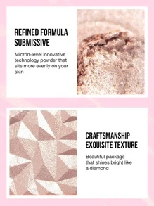 Misslyn Highly Shimmery Highlighter, Brightens Complexion, Creates Radiant Makeup Look, Silver Glitter Highlighter, Face Illuminating Highlighter, Shiny, High Color Payoff Smooth Formula, Natural Glow, Nose & Eye Contour Palette, Y2K Makeup Party Beach Travel Holiday Camping Outdoor Gift, For Girls, New Year - 2 Nude Pink - View 6