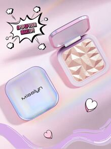 Misslyn Highly Shimmery Highlighter, Brightens Complexion, Creates Radiant Makeup Look, Silver Glitter Highlighter, Face Illuminating Highlighter, Shiny, High Color Payoff Smooth Formula, Natural Glow, Nose & Eye Contour Palette, Y2K Makeup Party Beach Travel Holiday Camping Outdoor Gift, For Girls, New Year - 2 Nude Pink - View 9